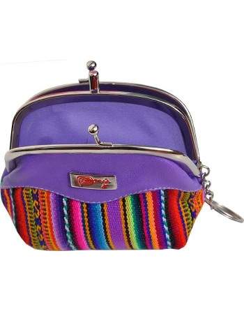 Porte-monnaie à double compartiment mauve