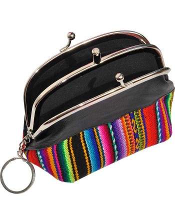 Porte-monnaie à double compartiment Noir