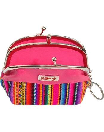 Porte-monnaie à double compartiment rose