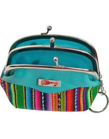 Porte-monnaie à double compartiment vert