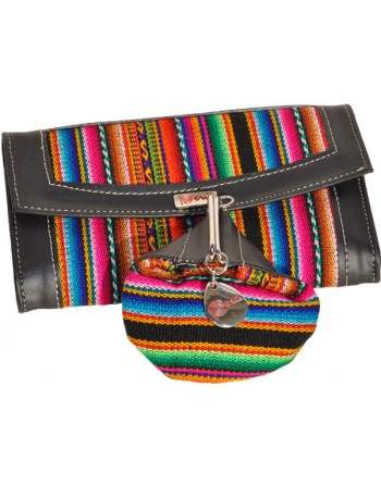 Portefeuille des Andes noir et son porte monnaie