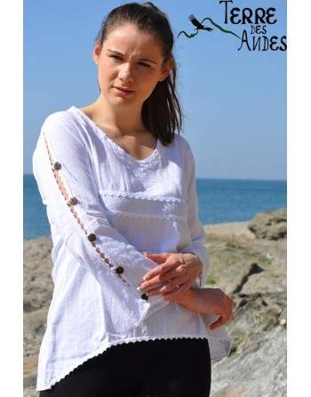 Blouse manches longues blanc
