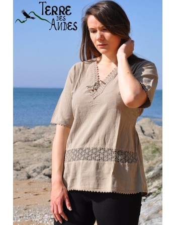 Blouse longue moka