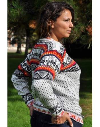 Pullover en laine couleur des Andes