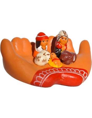 Crèche les mains du Pérou