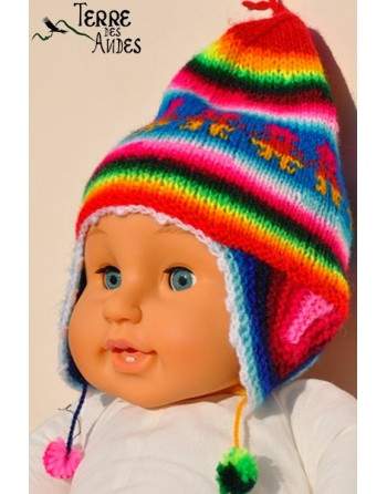 Bonnet péruvien pour baby