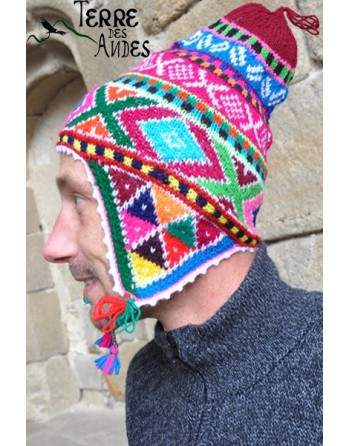 Chullo Bonnet Péruvien Homme