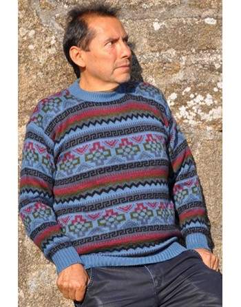 Pullover jacquard col rond