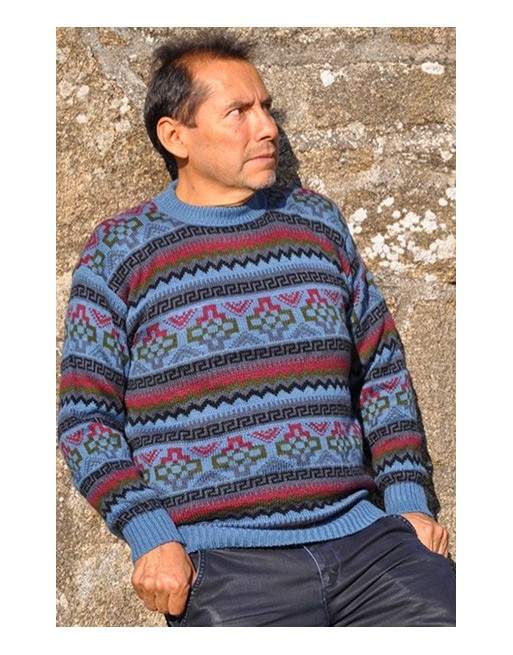 Pullover jacquard col rond