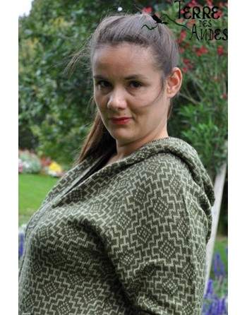 Cardigan kaki avec capuche