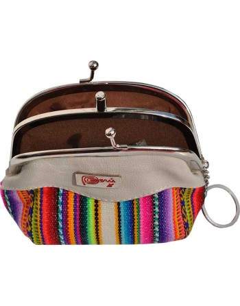 Porte-monnaie à double compartiment beige