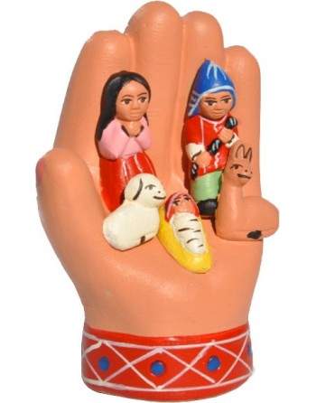 Crèche dans une main