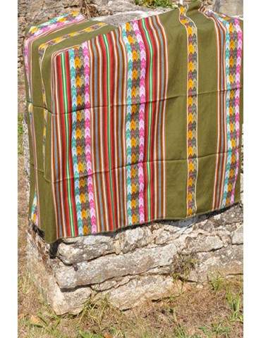 Tissu péruvien Kaki