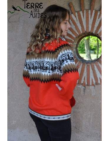 Tricot couleur rouge en...