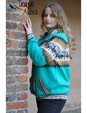 Tricot bleu celeste en...