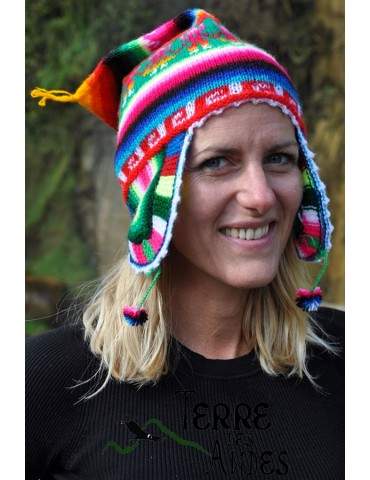 Bonnet péruvien femme