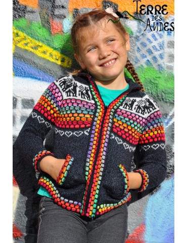 Veste à capuche gris...