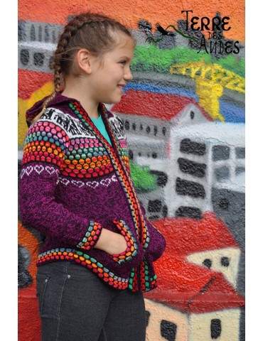 Veste à capuche lilla