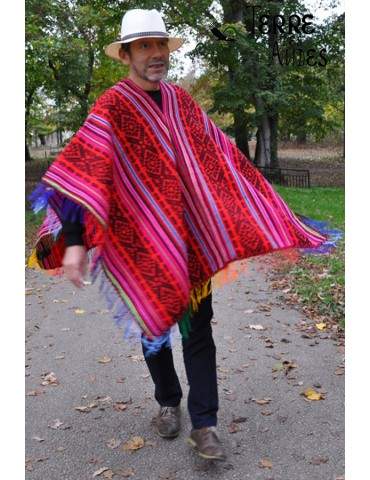 Poncho homme arco iris