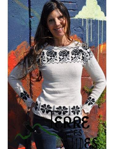 Pull péruvien femme Beige