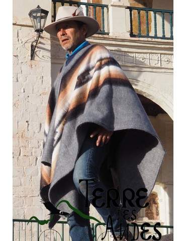 Poncho Titicaca gris argenté