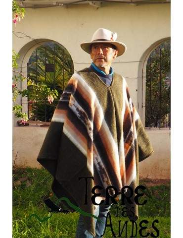 Poncho Titicaca vert kaki