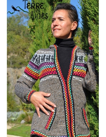 Gilet péruvien Moka