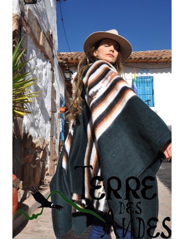 Poncho andin vert des Andes