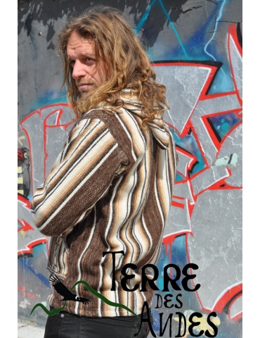 Veste tissé main couleur...