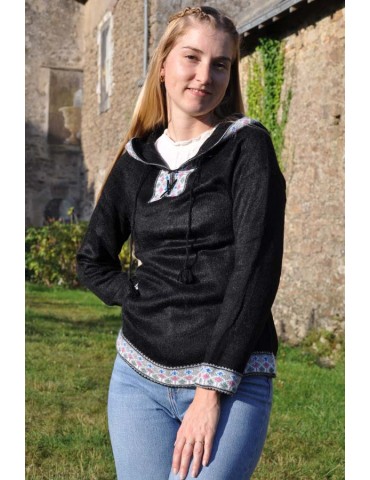 Pull-over à capuche noir