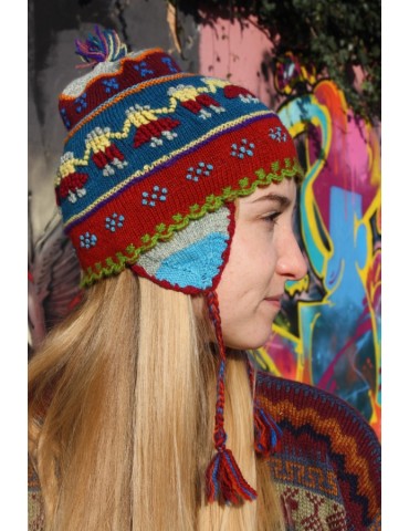 Chullo ou bonnet péruvien...