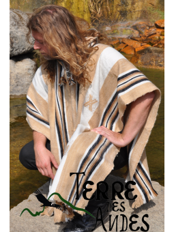 Poncho des Andes beige clair