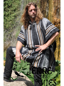 Poncho des Andes gris...