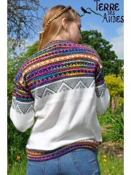 Pullover femme blanc...