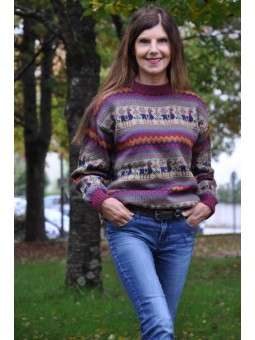 Pull-over jacquard femme...