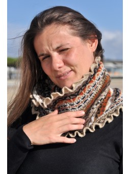 Écharpe alpaga beige...