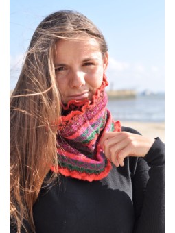 Écharpe alpaga multicolore...