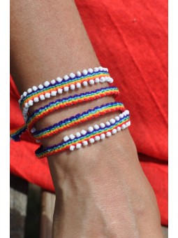 Bracelet couleurs arc en ciel