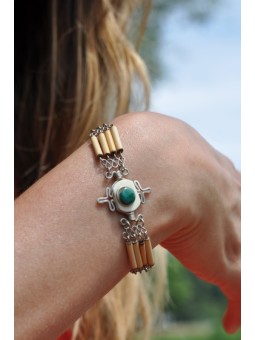Bracelet en Bambou et pierre