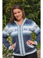 Tricot bleu indigo en laine d'alpaga