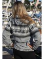Tricot gris clair en laine d'alpaga