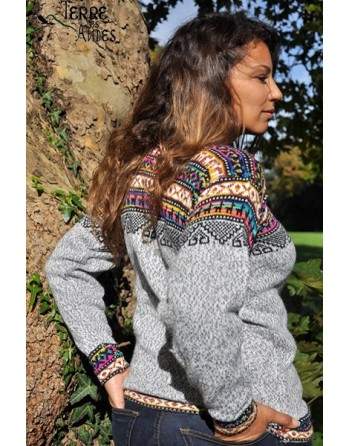 Pullover gris en laine