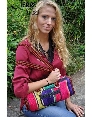 Sac à main avec lanière arc-en ciel