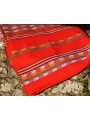 Tissu péruvien rouge grand format