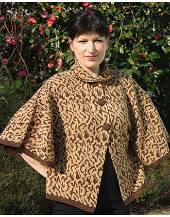 Cardigan poncho camel