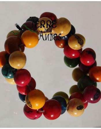 Bracelet élastique et perles d'automne