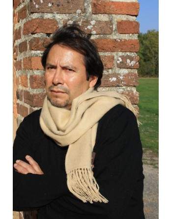 Echarpe péruvienne beige 