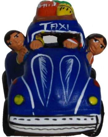 Taxi péruvien bleu