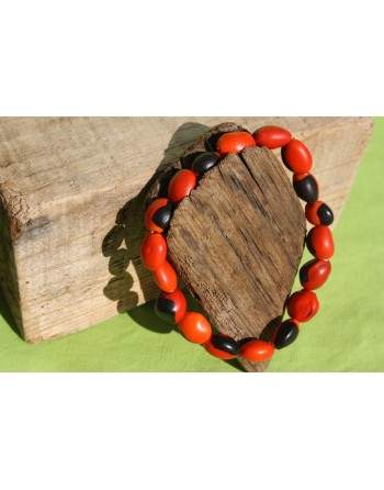 Bracelet porte bonheur en graine Huayruro