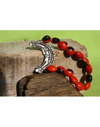 Bracelet Huayruro avec médaillon Lune